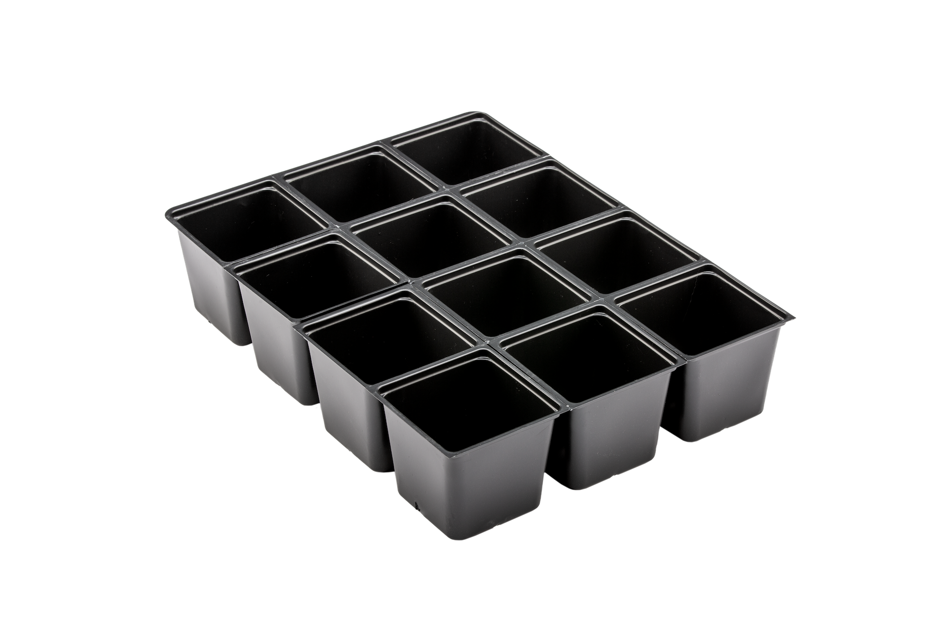 Sheet of square planting pots.