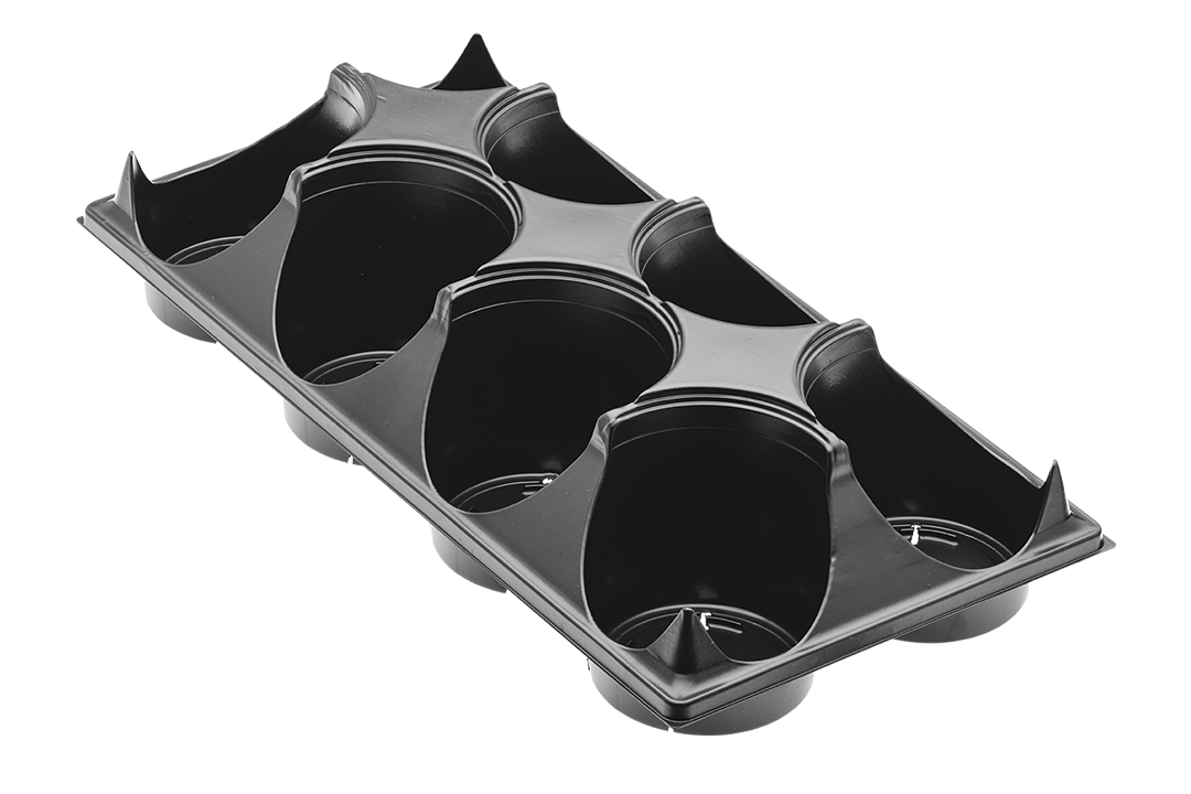 Black transport shuttle tray.