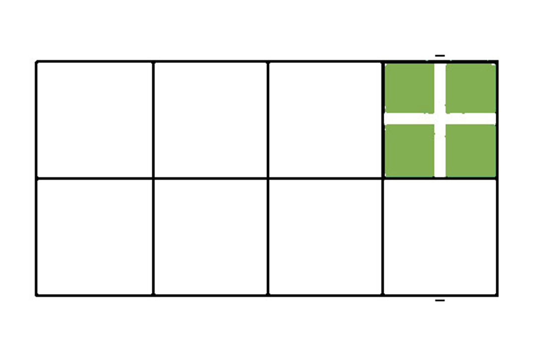 Graphic of sheet potting insert.