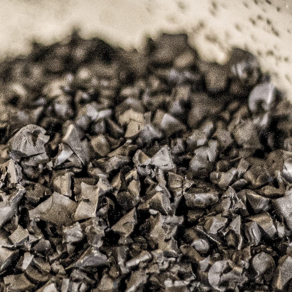 Pelletized plastic.